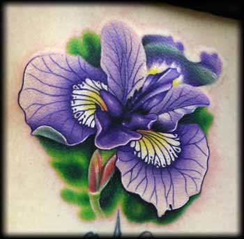 Tattoos - Femine tattoos - purple iris